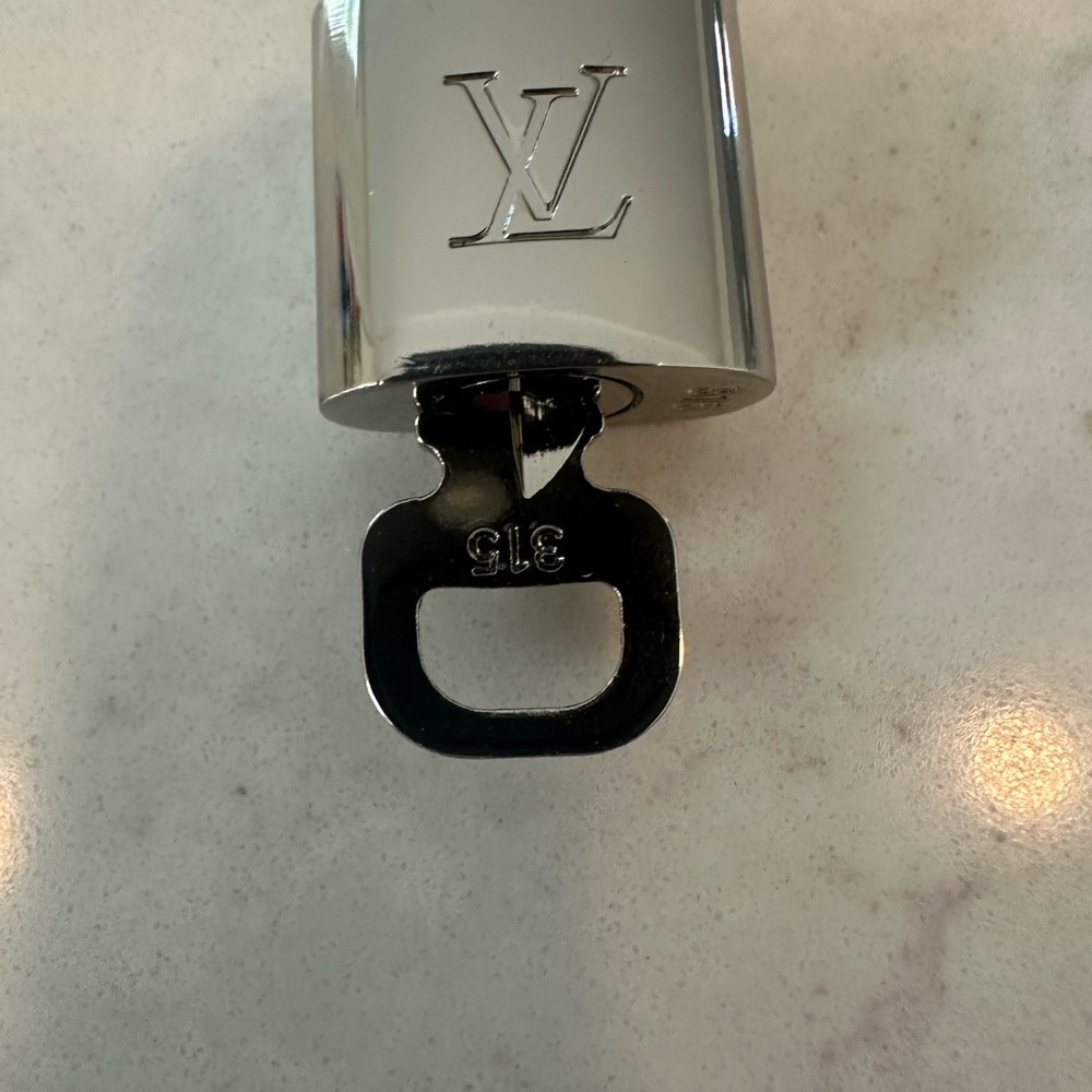 Louis Vuitton Silver-tone LV Padlock Key Charm - Picture 2 of 10